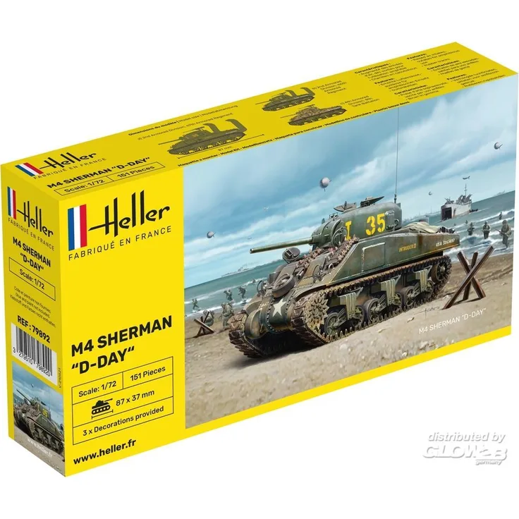 Heller Plastic model - M4 Scherman D-Day Tank (GXP-618566)