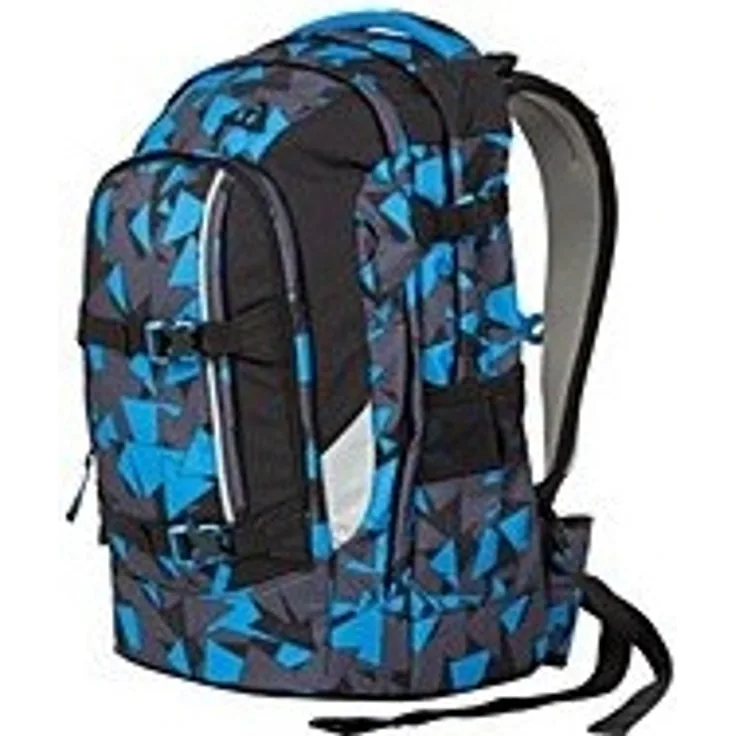 Satch Schulrucksack Pack - Motiv: Blue Triangle, 45 cm, 30 Liter, 1,2 kg - Farbe: blau,grau