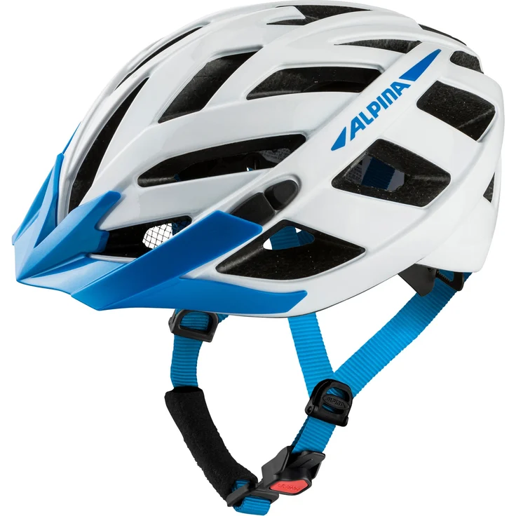 Alpina Panoma 2. 0 White - Blue Gloss, Größe 52 - 57 cm - Fahrradhelm, Farbe Weiß – Bild 1