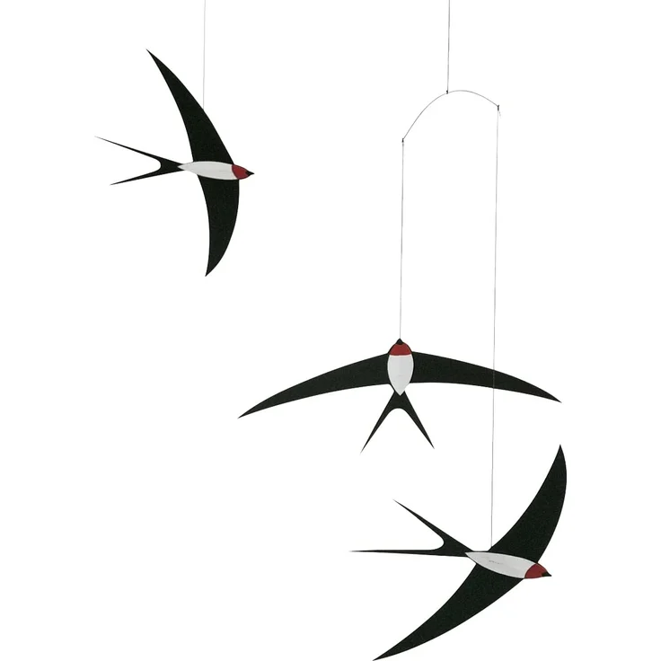 Flensted Mobiles - Mobile, Windspiel - Fliegende Schwalben - 3 Schwalben