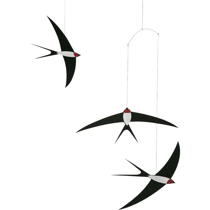 Flensted Mobiles - Mobile, Windspiel - Fliegende Schwalben - 3 Schwalben