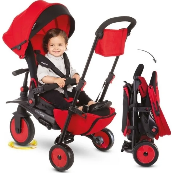 Smart Trike. Folding children's bike/stroller 8in1 red (STR7)