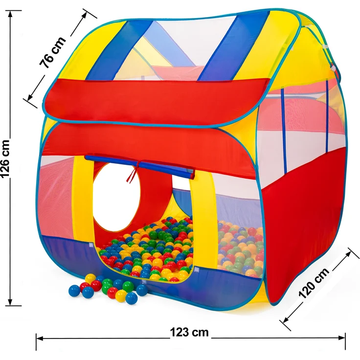 KIDUKU® Bällebad XXL + 300 Bälle + Tasche Spielhaus Babyzelt Spielzelt Kinderzelt ideal für dinnen und draußen – Bild 5