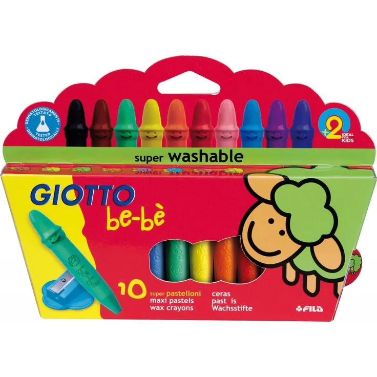 GIOTTO be-bè 10 Super-Wachsmalkrei mit Spitzer
