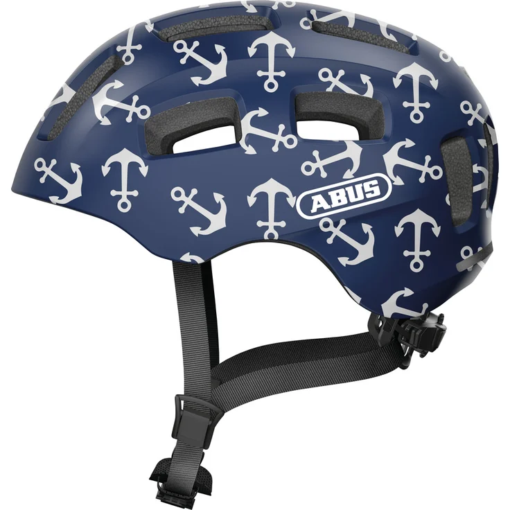 Abus 'Youn-I 2.0' Kinderfahrradhelm blue anchor matt/shiny, Kopfumfang 48-54 cm, mit integriertem LED-Rücklicht – Bild 1