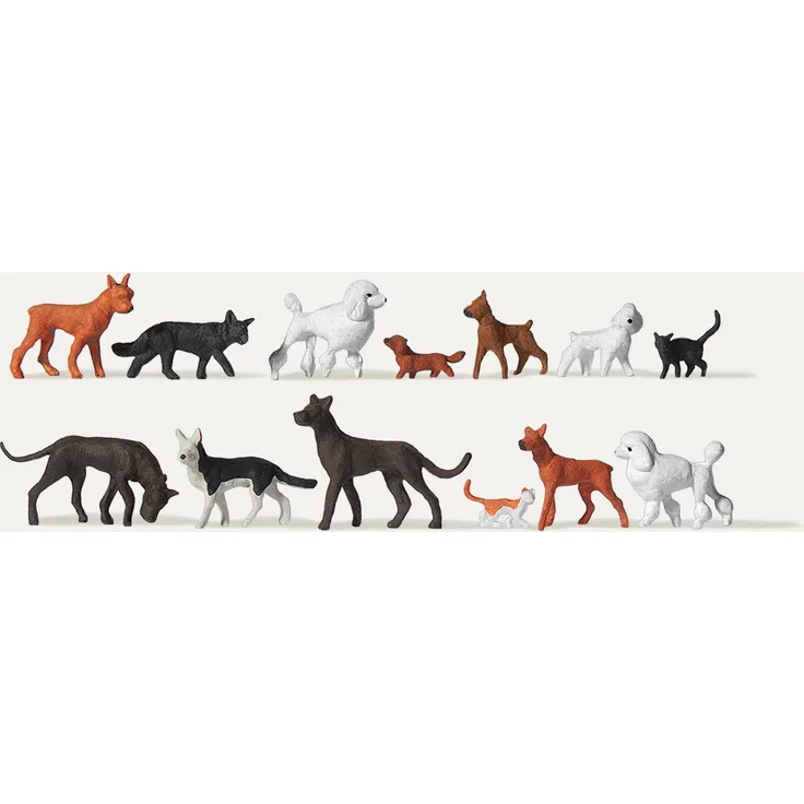 Merten 0212582 Hunde und Katzen - Spur H0 - Neu - OVP