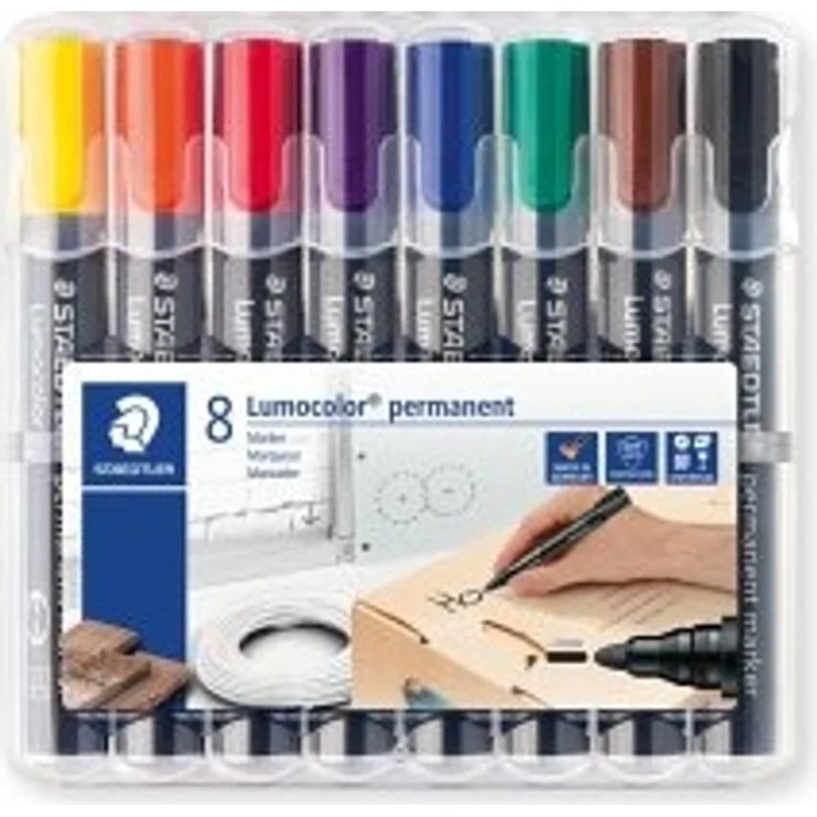 STAEDTLER Permanent Marker Lumocolor 8er Set – Bild 1