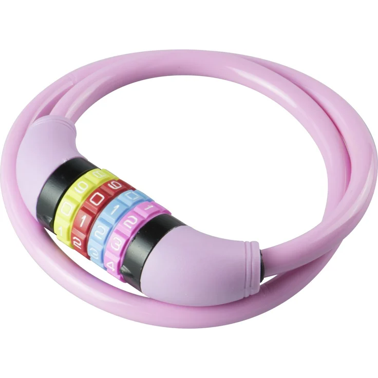 Burg Wächter Kinder-Fahrradschloss 210 C 65 Girls mit Zahlencode rosa – Bild 1
