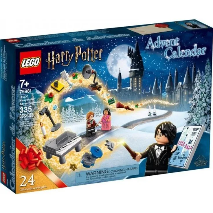 LEGO Harry Potter™ 75981 Adventskalender 2020, Weihnachtskalender mit 24 Türchen zum Film "Harry Potter und der Feuerkelch", Hogwarts Weihnachtsball