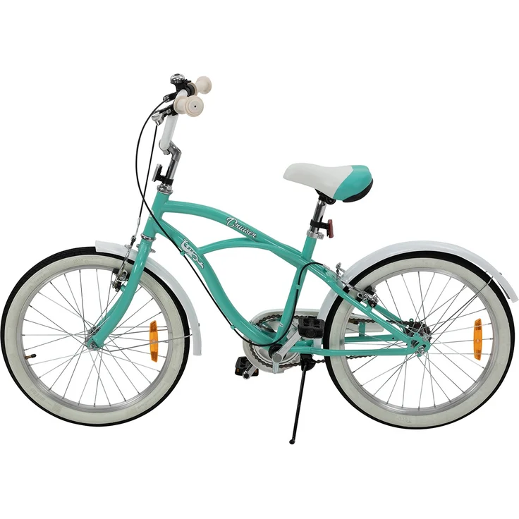 Kinderfahrrad Cruiser 20 Zoll Kinder Fahrrad Rosa Türkis Kinderrad Seitenständer (Türkis) – Bild 14