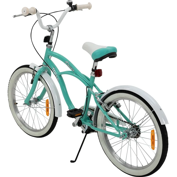 Kinderfahrrad Cruiser 20 Zoll Kinder Fahrrad Rosa Türkis Kinderrad Seitenständer (Türkis) – Bild 13
