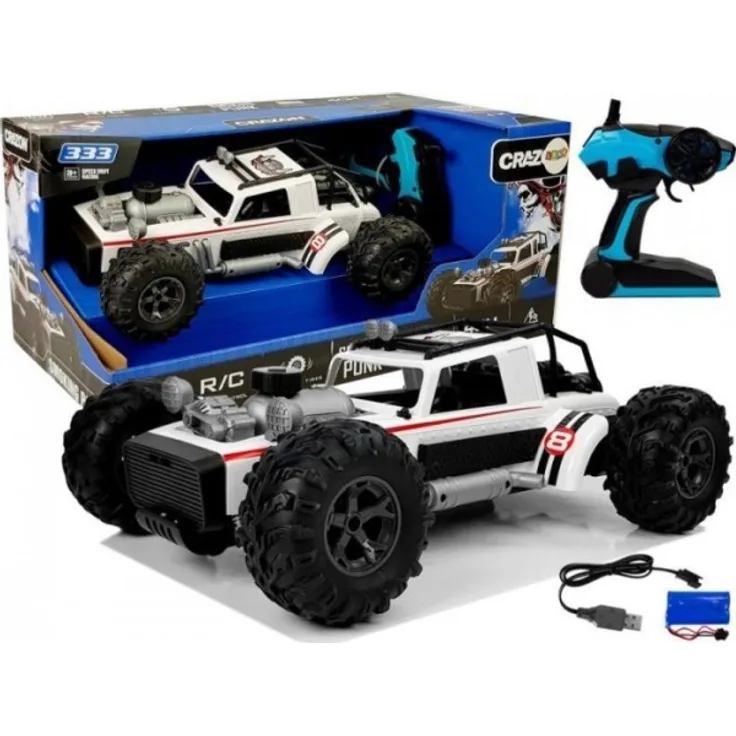 LEANToys Auto Buggy Remote Controlled 1:12 2. 4G White 20km/h Steam