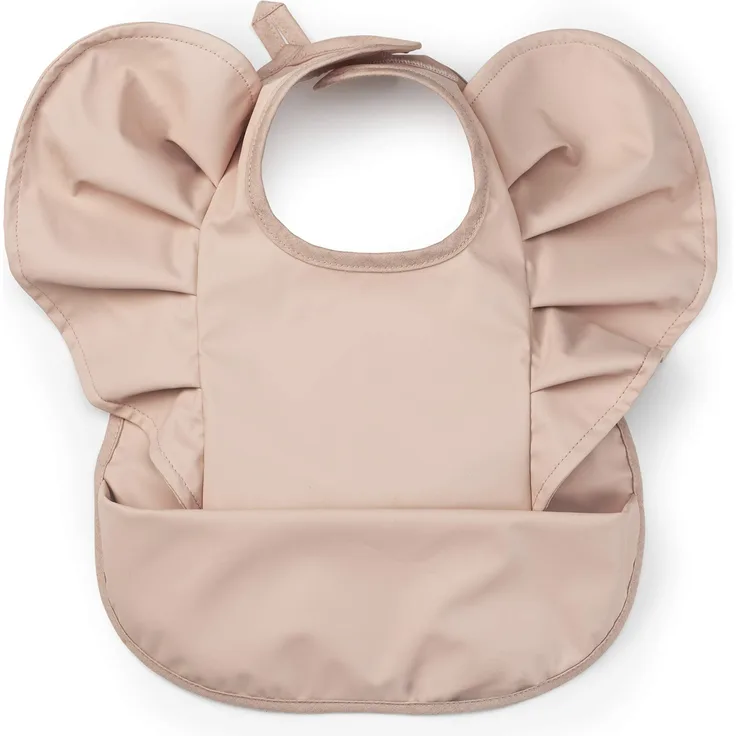 Elodie Details Baby Lätzchen mit Auffangschale - Abwaschbar - Skandinavisches Design - Wasserdicht - Powder Pink, Rosa