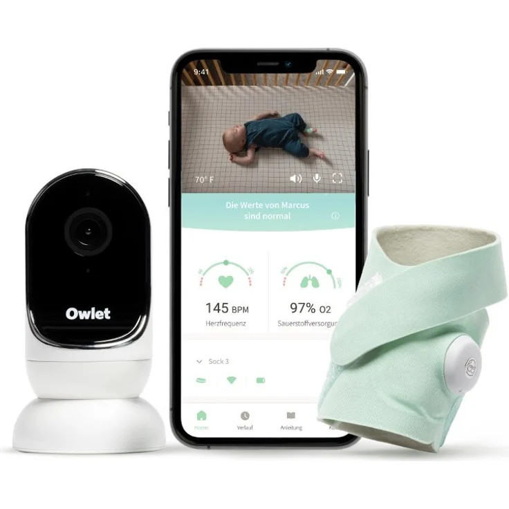 Owlet Babyphone Duo (Smart Sock 3 + HD-Video-Cam) – Bild 1