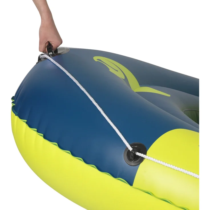 Hoberg Schlauchboot 4-Sitzer - inkl. 2 Paddel & Pumpe - "YPP-4" - 322 cm x 165 cm - bis 360 kg - Blau/Gelb – Bild 7