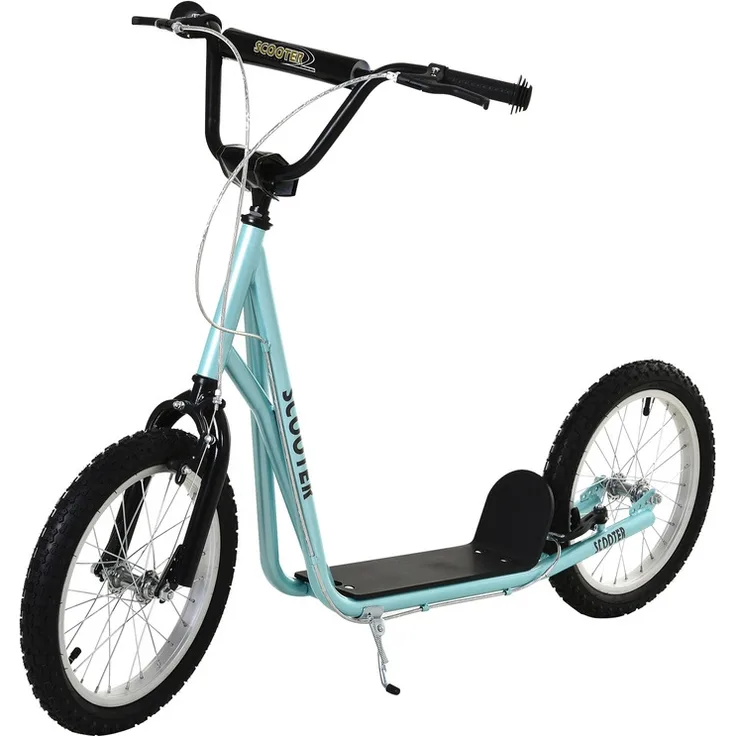 Kinderscooter mit Handbremse (Farbe: blau)