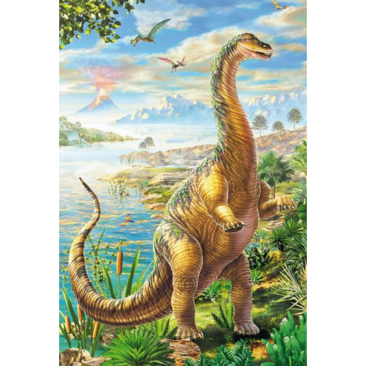 puzzlespiel Dinosauriër 3-in-1 Karton grün 144 Teile – Bild 4