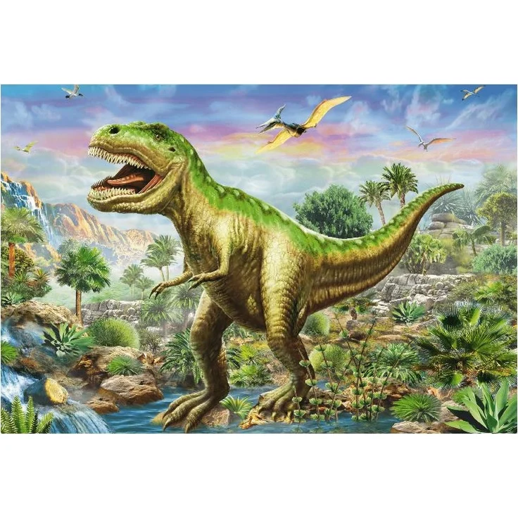 puzzlespiel Dinosauriër 3-in-1 Karton grün 144 Teile – Bild 2