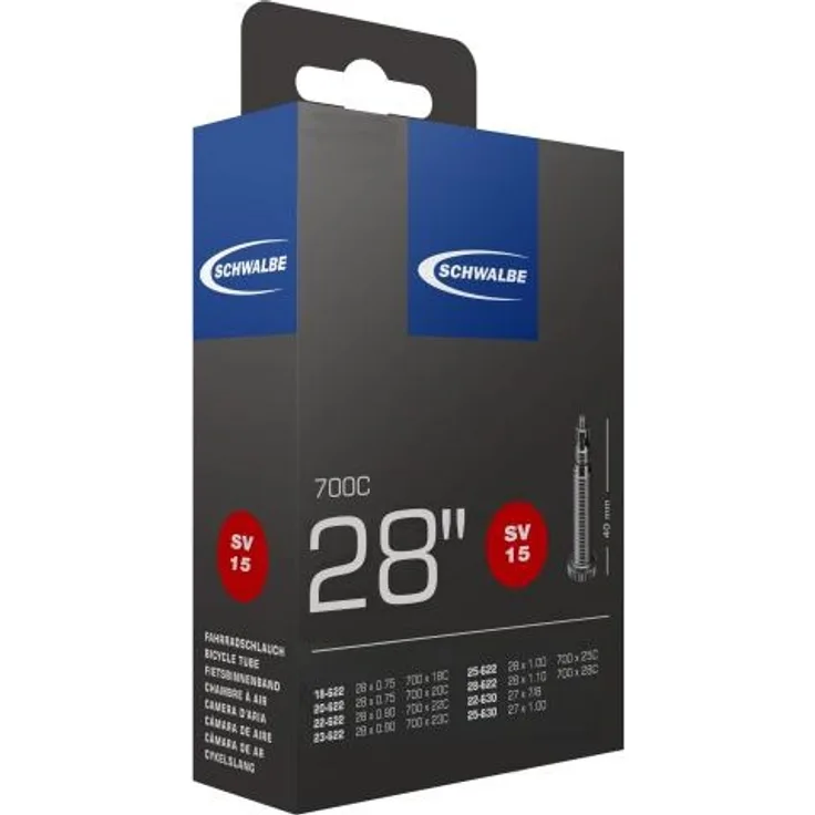 Schwalbe Schlauch SV15 28x0. 75-1. 10" (18/28-622/630) - 28 Zoll SV 40mm