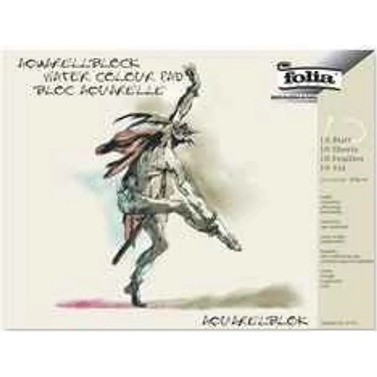 folia Aquarellblock rauh 180 x 240 mm 200 gqm weiß