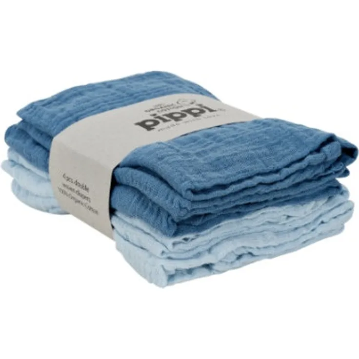 Pippi Muslin Tücher 4er Pack baby blue