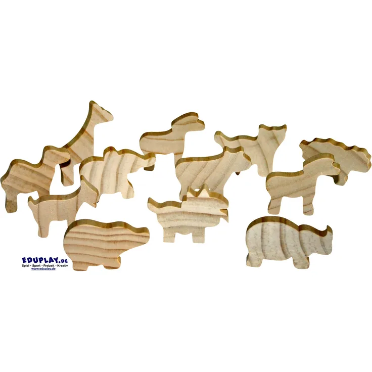 Eduplay Holzfiguren Tiere 12er Set