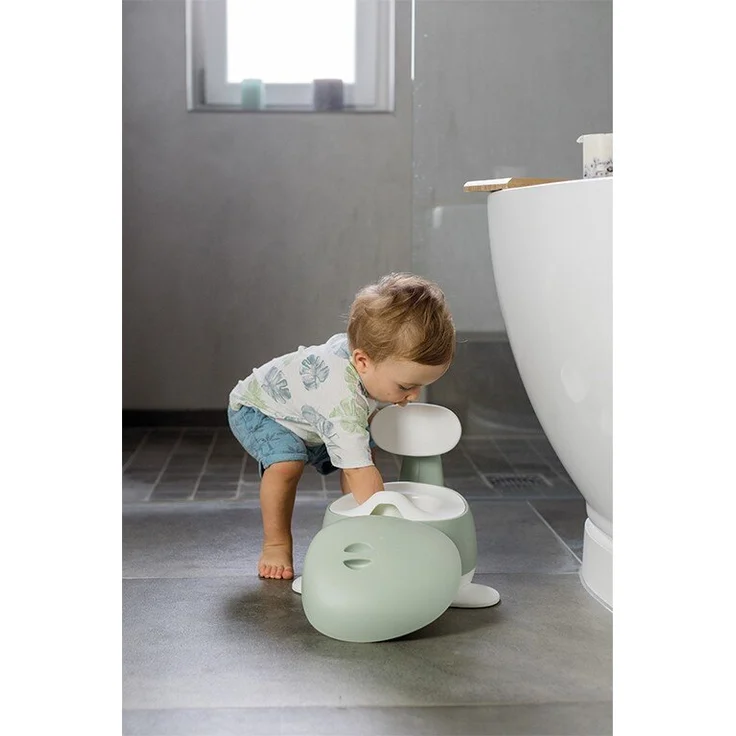 Kindsgut Kinder-Töpfchen, Babytopf WC/Klo, kinderfreundliches Wal-Design und dezente Farben, Toiletten-Training, Pistazie – Bild 4