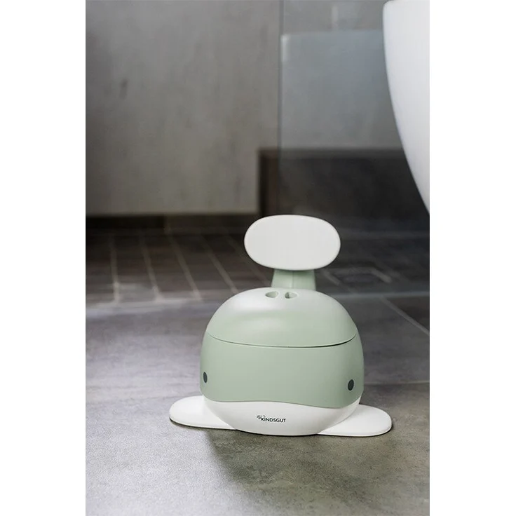 Kindsgut Kinder-Töpfchen, Babytopf WC/Klo, kinderfreundliches Wal-Design und dezente Farben, Toiletten-Training, Pistazie – Bild 2