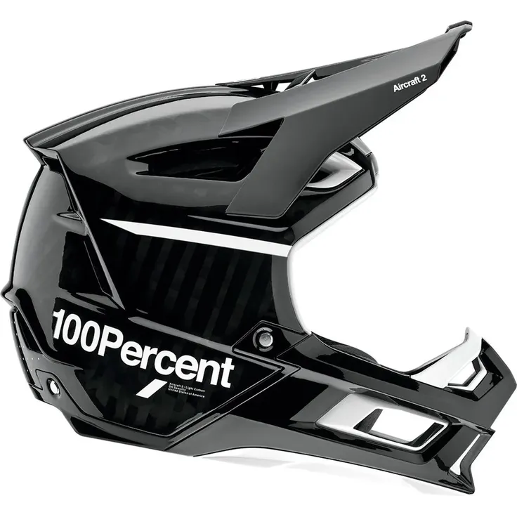 100% Aircraft 2 Helm - black/white 61 - 62 cm