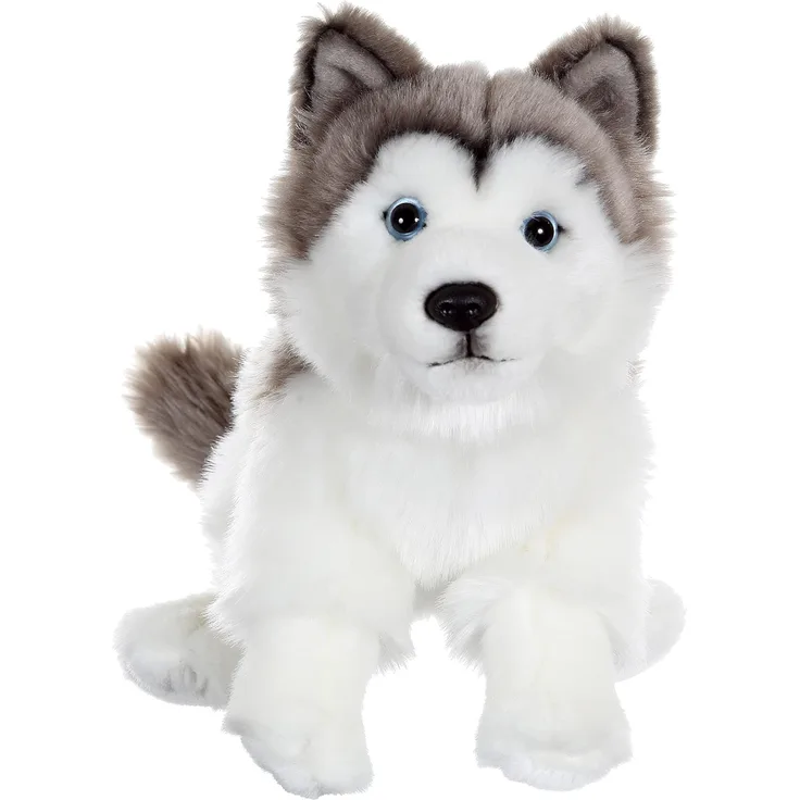 GIPSY TOYS - Sitzender Hund 25 cm Husky - Kuscheltier für Kinder - In 8 verschiedenen Modellen erhältlich - 071123