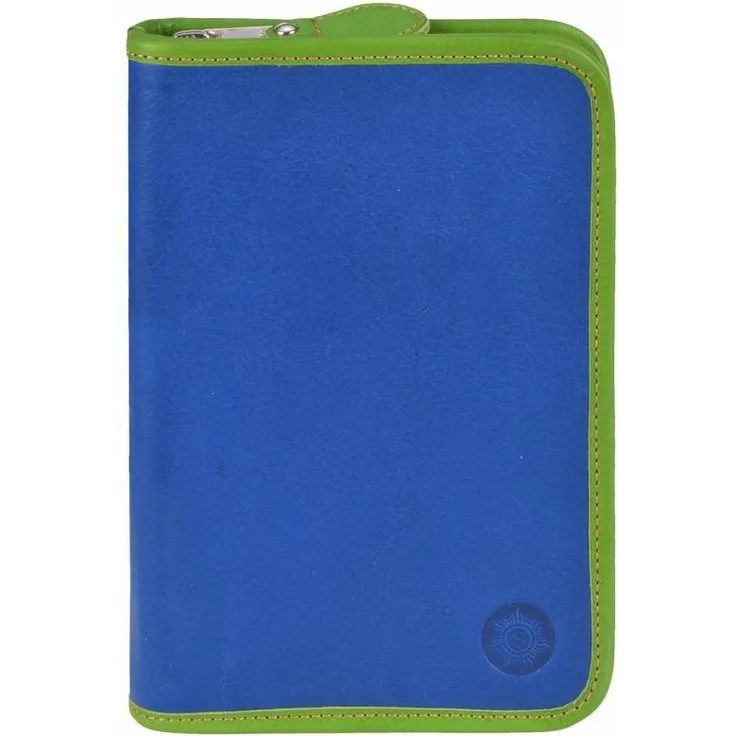 Leder Schüleretui, 1er Etui Lasse Blau Grün