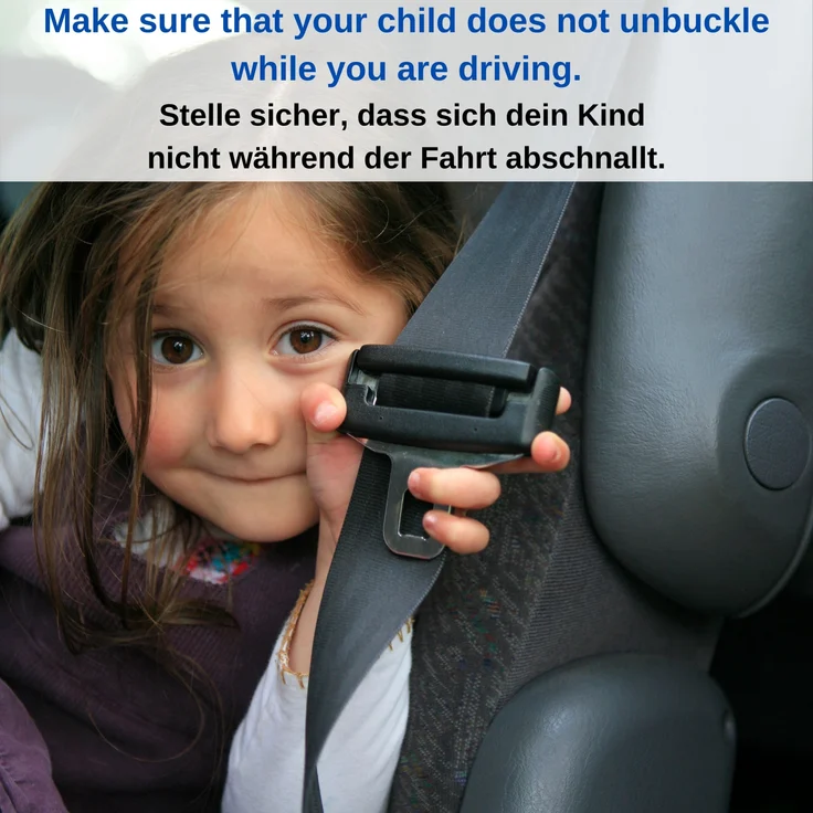 Abschnallschutz fürs Auto, verhindert das Abschnallen während der Fahrt, 2 Pack in weiß, passgenau ohne wackeln für Gurtschlösser mit 5 x 3 cm – Bild 2