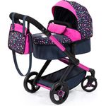 Bayer Design 17080AA Kombi-Puppenwagen Xeo mit Tasche, schwarz, rosa