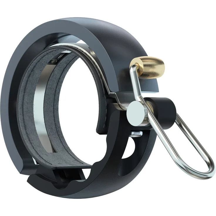 Knog Oi Luxe Fahrradklingel - Schwarz/Grau - Large, 23. 8mm-31. 8mm. – Bild 1