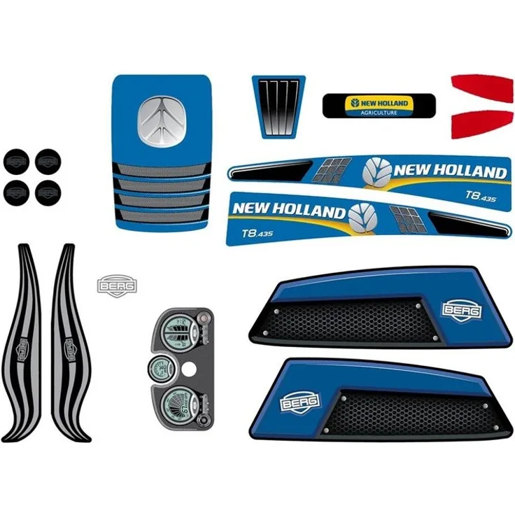 BERG Gokart Ersatzteil Aufkleber Sticker set New Holland 51. 15. 00. 54