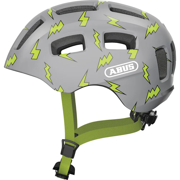 Abus 'Youn-I 2.0' Kinderfahrradhelm grey flash matt/shiny, Kopfumfang 48-54 cm, mit integriertem LED-Rücklicht – Bild 1