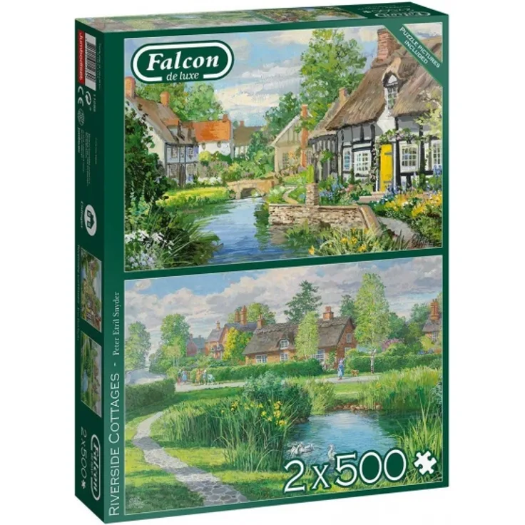 Jumbo Spiele - Falcon - Riverside Cottages - 2x 500 Teile