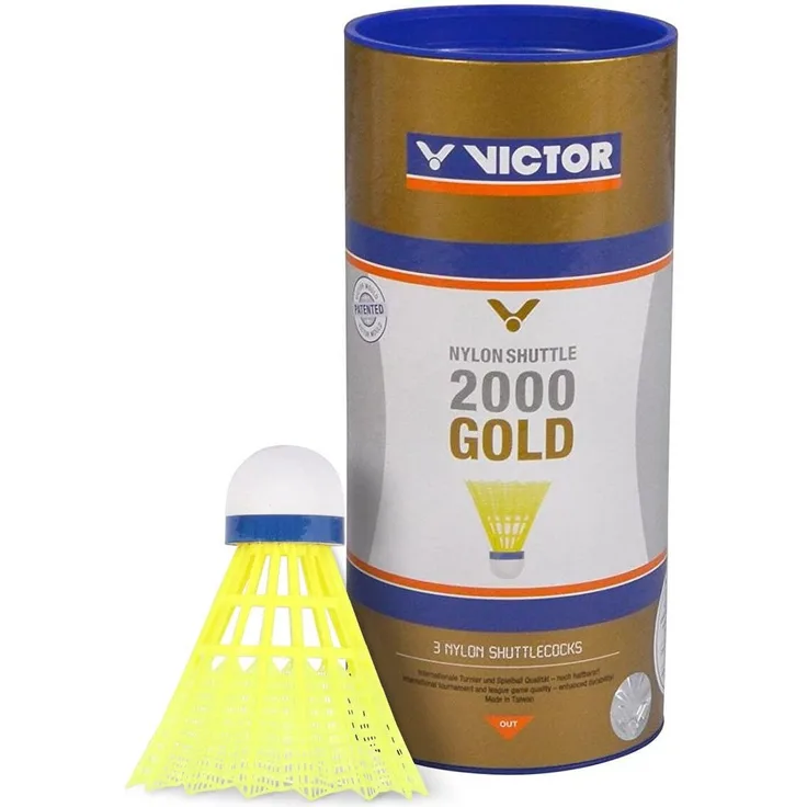 Victor 3 Badmintonbälle Shuttle 2000 gelb | Badmintonball Badminton Ball Bälle Federball