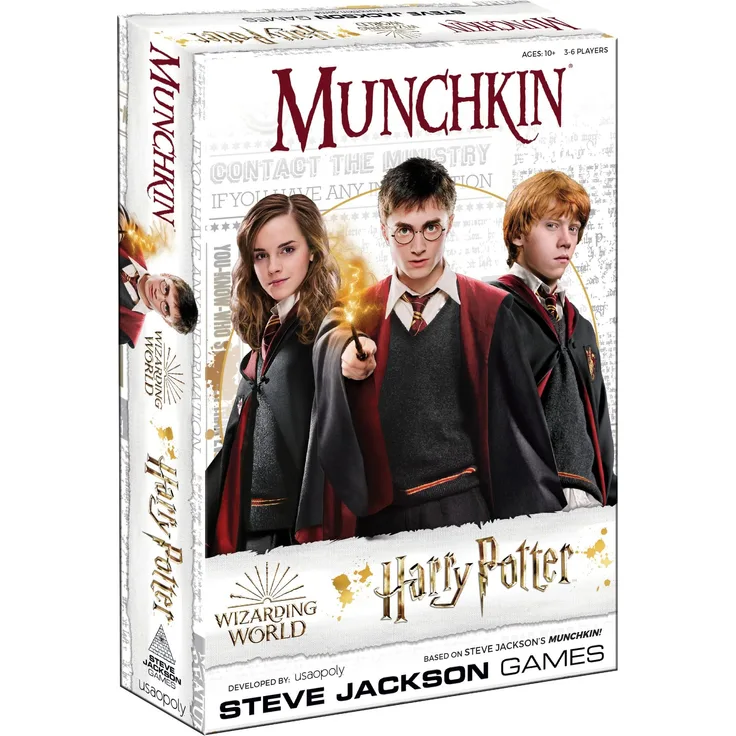 The OP USAopoly - Munchkin Deluxe Harry Potter Card Game - Offiziell Lizenziertes Harry Potter Merchandise & Munchkin Spiel - Für 3-6 Spieler - Ab 11 Jahren - Englisch - Preisvergleich