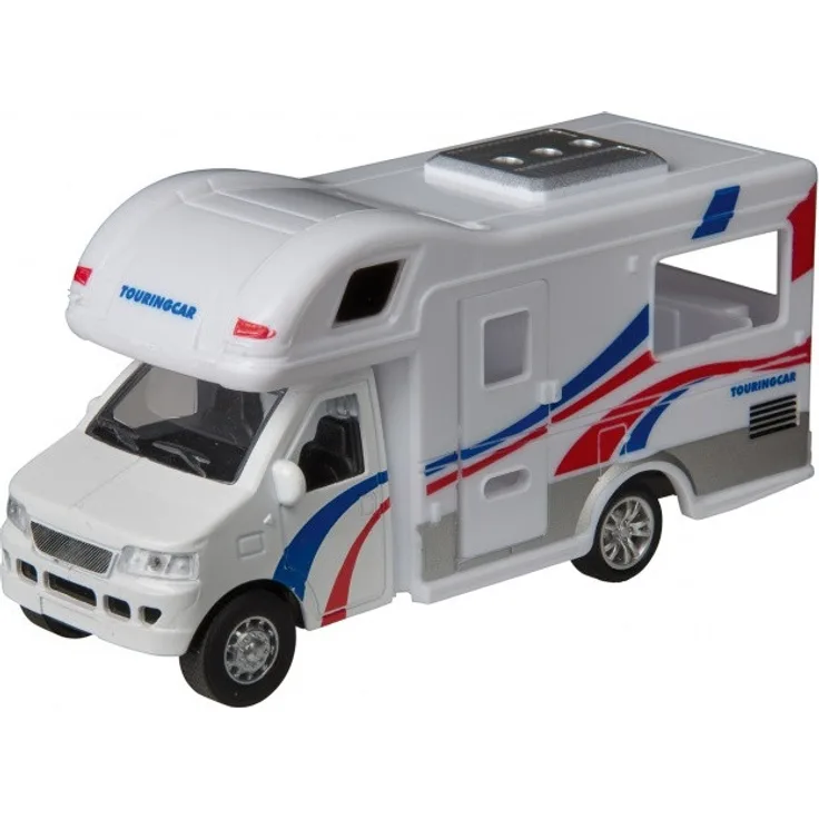 Reisemobil 12 cm weiß/blau/rot