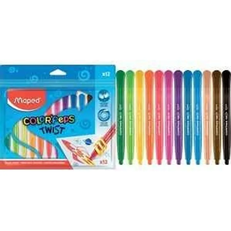 Maped Wachsmalstift COLORPEPS TWIST 12er Polybeutel