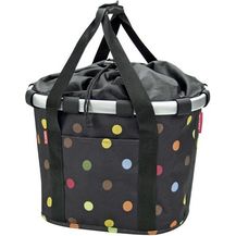 Bild für KLICKfix Fahrradkorb Fahrradtasche Bikebasket Reisenthel dots H 28 x L 26 x B 35cm