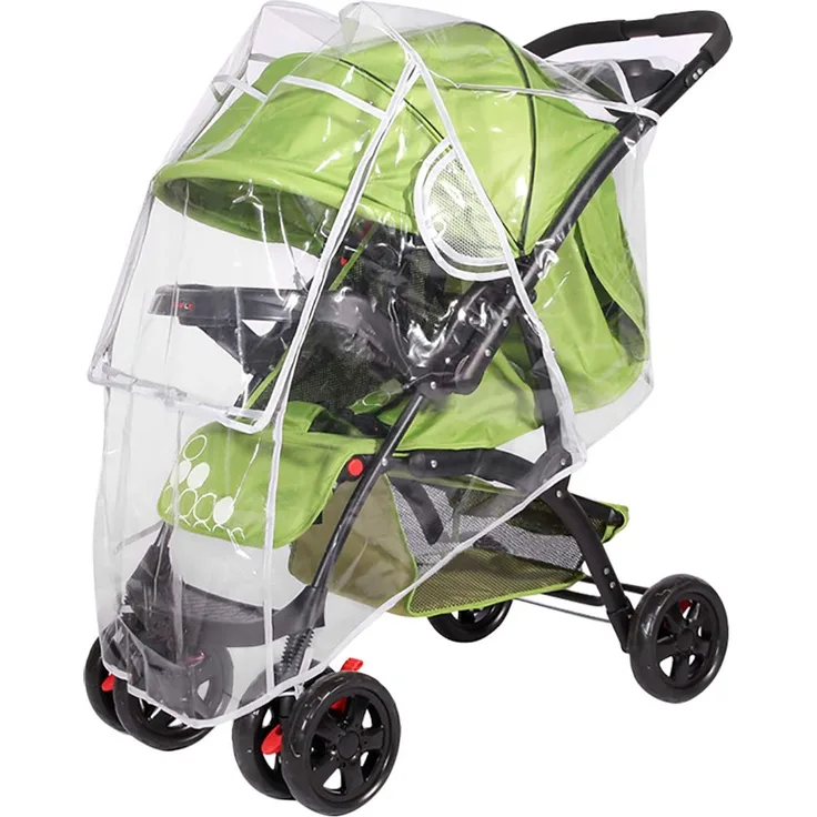 SONARIN Universal Regenschutz für Kinderwagen,Gute Luftzirkulation,Bequemes Kontakt-Fenster,einfache Montage an jedem Kinderwagen,Schadstofffrei