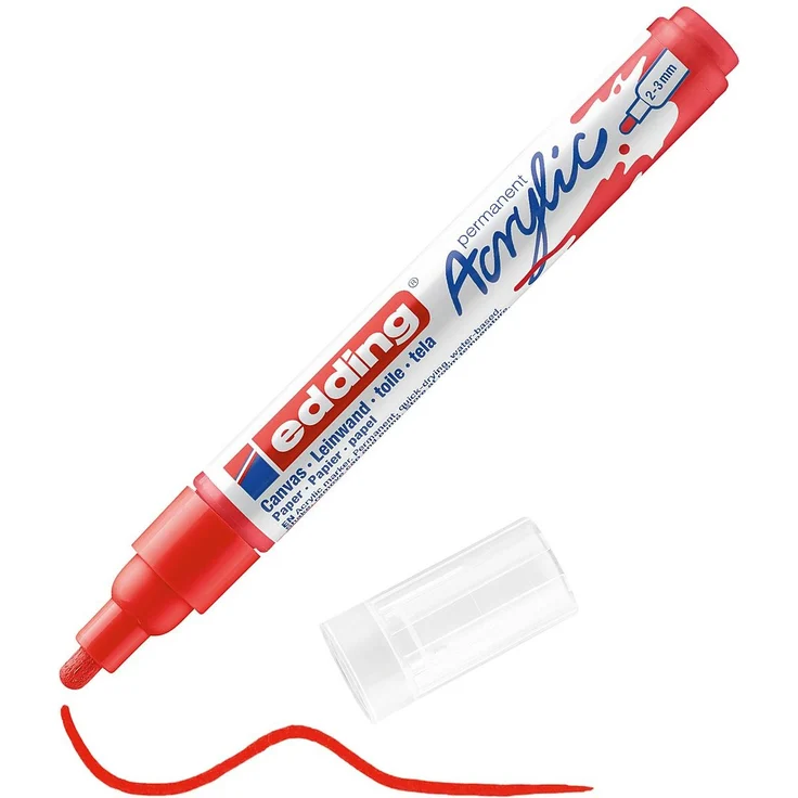 edding 5100 Acrylmarker medium verkehrsrot – Bild 4