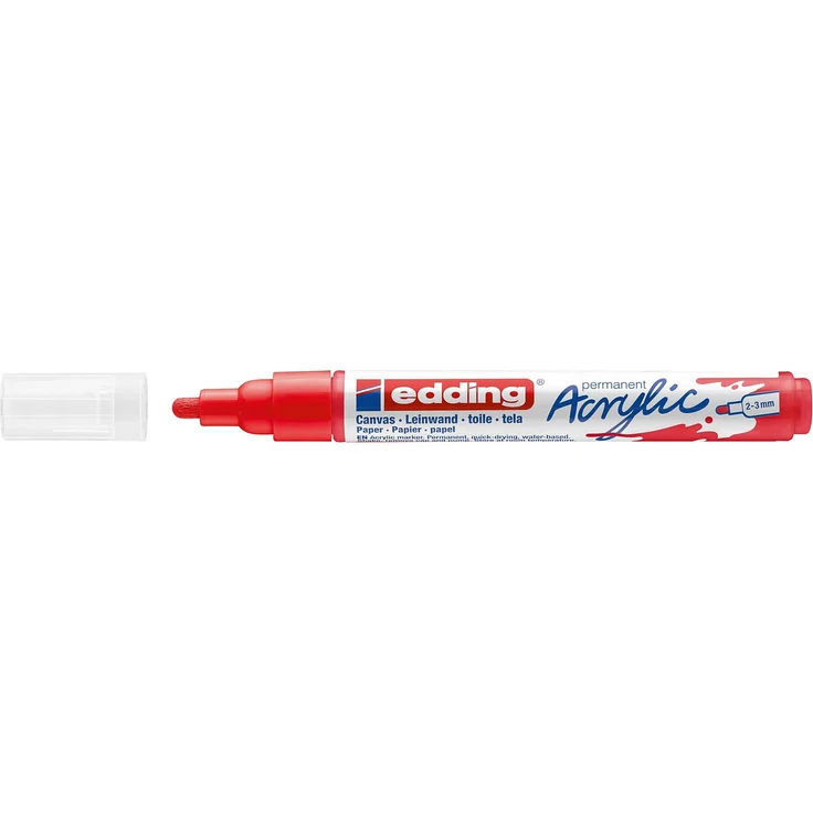 edding 5100 Acrylmarker medium verkehrsrot – Bild 2