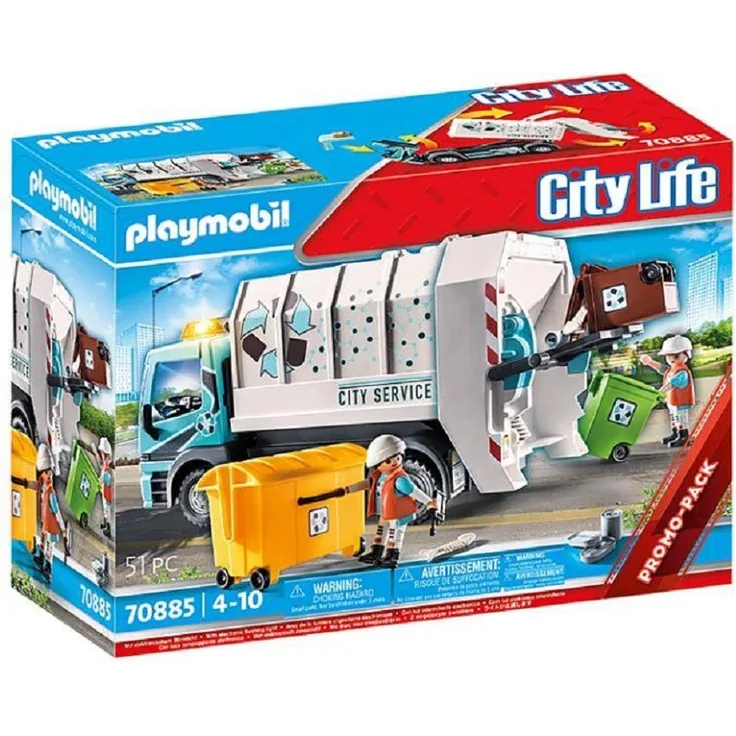 PLAYMOBIL City Life 70885 'Müllfahrzeug mit Blinklicht', 51 Teile, ab 4 Jahren - Preisvergleich