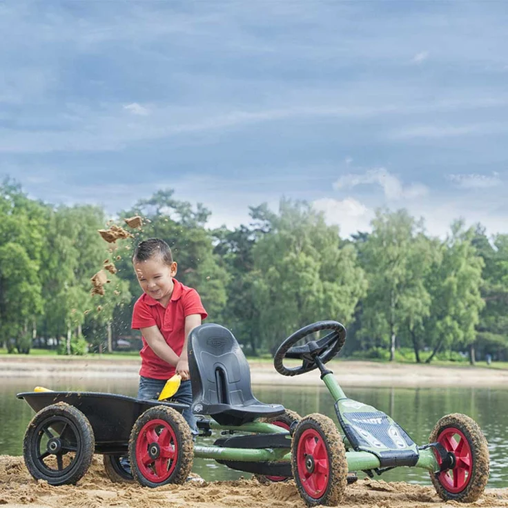 BERG Gokart Anhänger L Junior schwarz + Anhängerkupplung für Buddy + Rally 2. 0 ZUBEHÖR – Bild 2