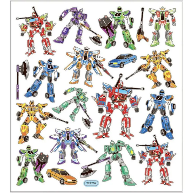 Sticker, Blatt 15x16,5 cm, ca. 19 Stück, Transformers, 1Bl.