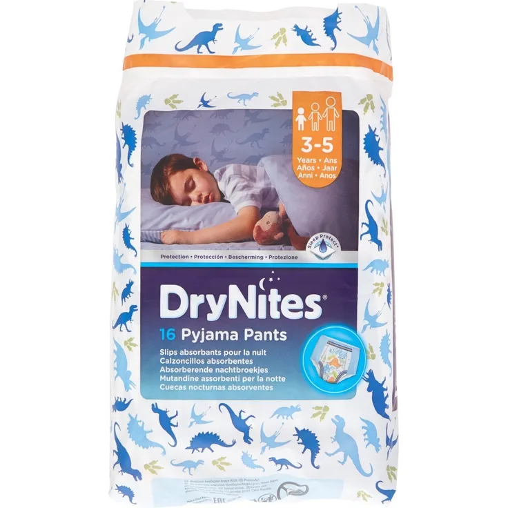 Huggies - Dry Nites Pyjama Unterhosen Boy 3-5 Jahre (1 x 16 Stück)