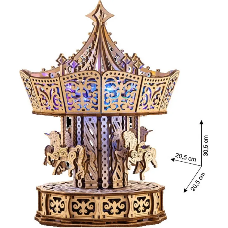 Wood Trick - Holz Modellbau Parisian Carousel Paris Karussell 440 Teile